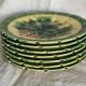 Service de 7 assiettes barbotines raisin Sarreguemines