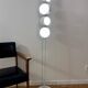 Lampadaire eyeball en métal blanc