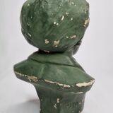 Bust in patinated plaster of the composer Gabriel Fauré, signed, 19 cm