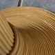 Pencil Reed rattan bamboo coconut palm tree floor lamp, Mario Lopez Torres, 1970s