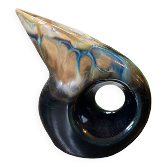 Hand-glazed ceramic pitcher pitcher