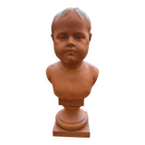 Child bust in terracotta