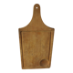 Wood cutting board with groove and handle