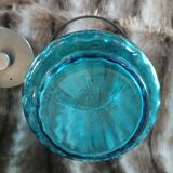 Bonbonnière en verre bleu