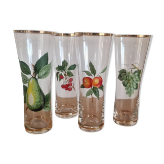 Lot de 4 verres fruits