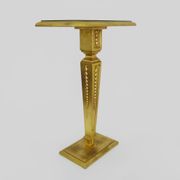 Console, guéridon table d'appoint en bois doré plateau miroir biseauté. Ann