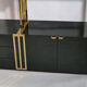 Brass laced library shelf by Kim Moltzer 1970