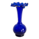 Blue mid-century vase with frills, Europe, 1960s