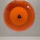 Suspension boule XL en opaline orange des années 60/70