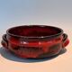 Red ceramic pieces by Gérard Hoffman (1917/1965).