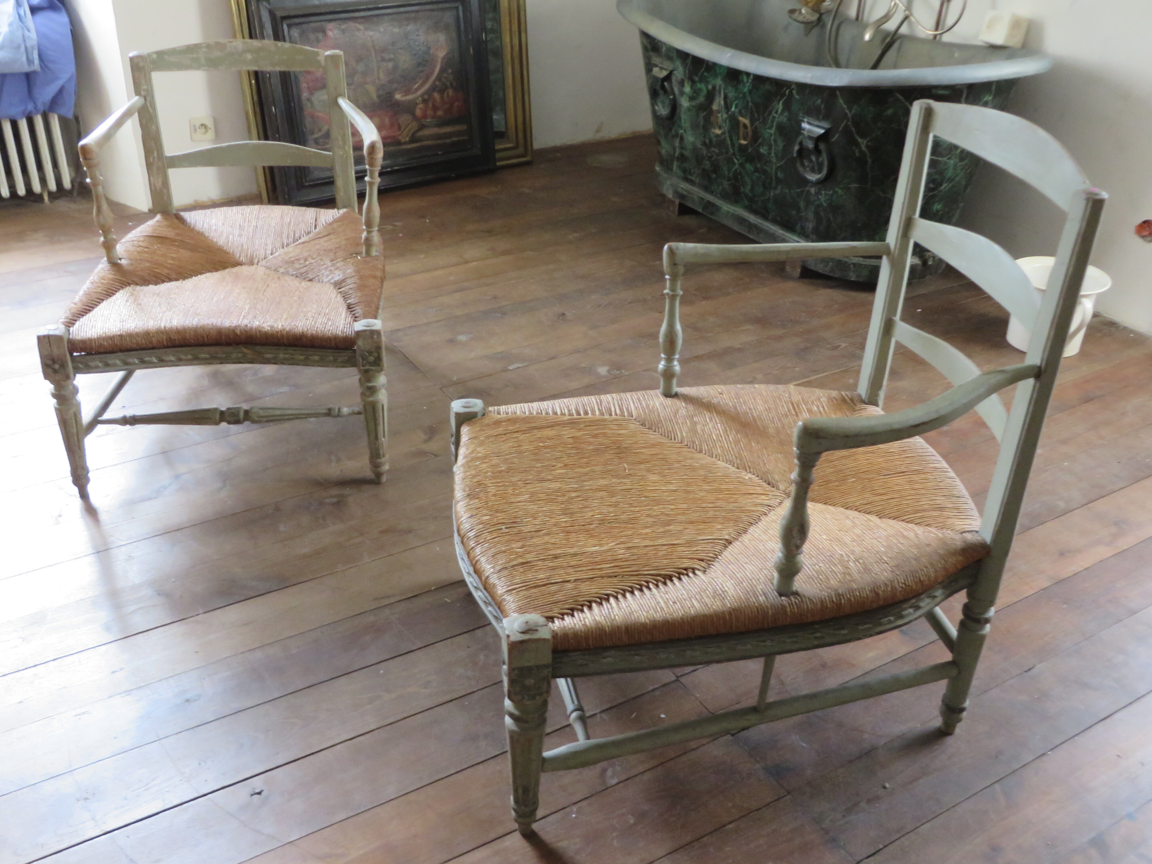 2 Duchess armchairs broken end 18 th