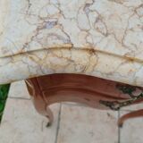Pair of Louis XV style bedside tables with marble top