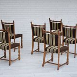 1970s, set 6 pcs of Danish dinning chairs, original good condition, oak wood.