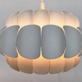 Mid-century white metal Swiss suspension by H. Zender for Temde.