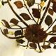 Vintage Floral Pendant Light from W.Müller-München 1980s