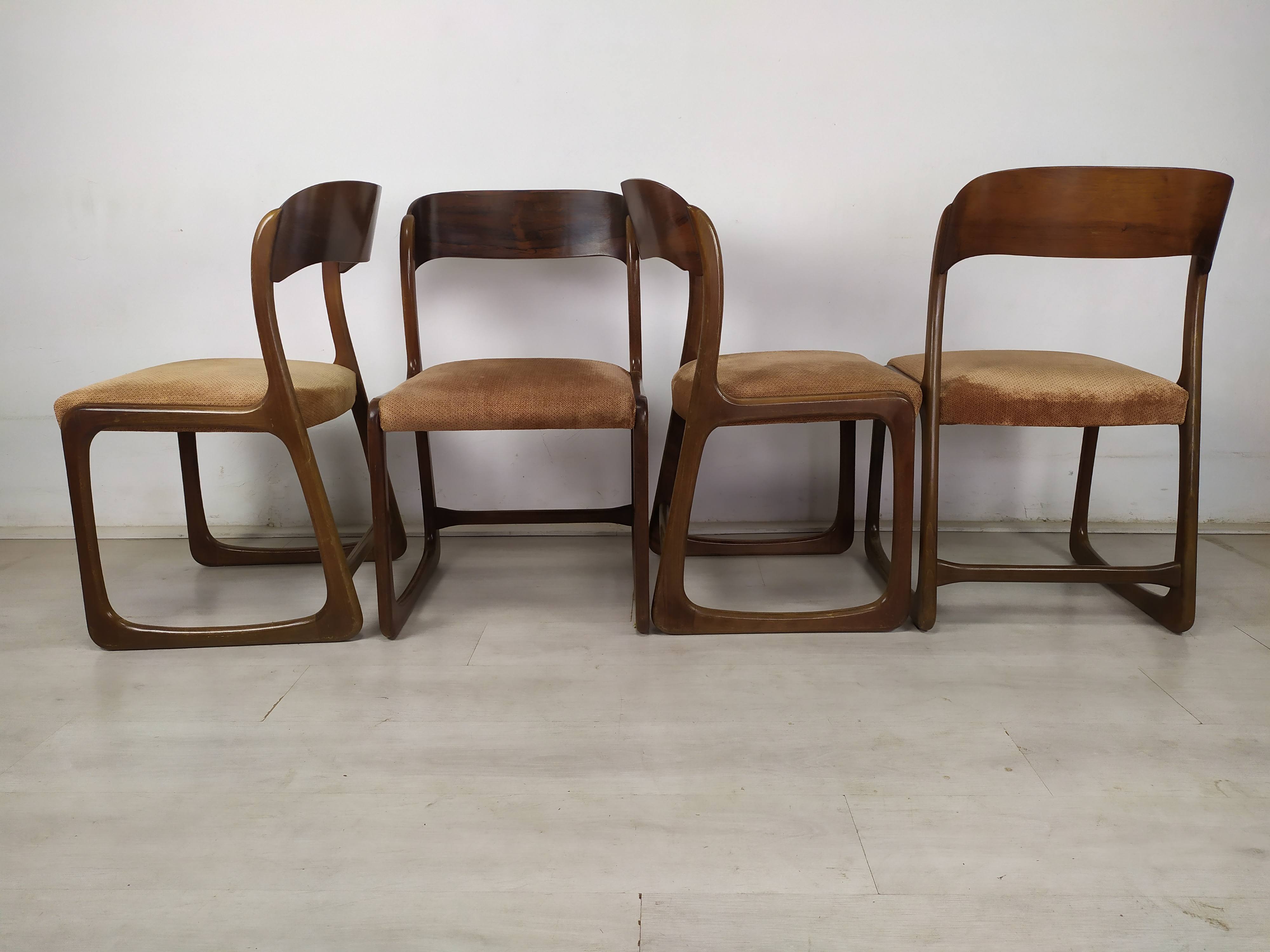 4 baumann sleigh chairs