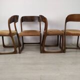 4 baumann sleigh chairs