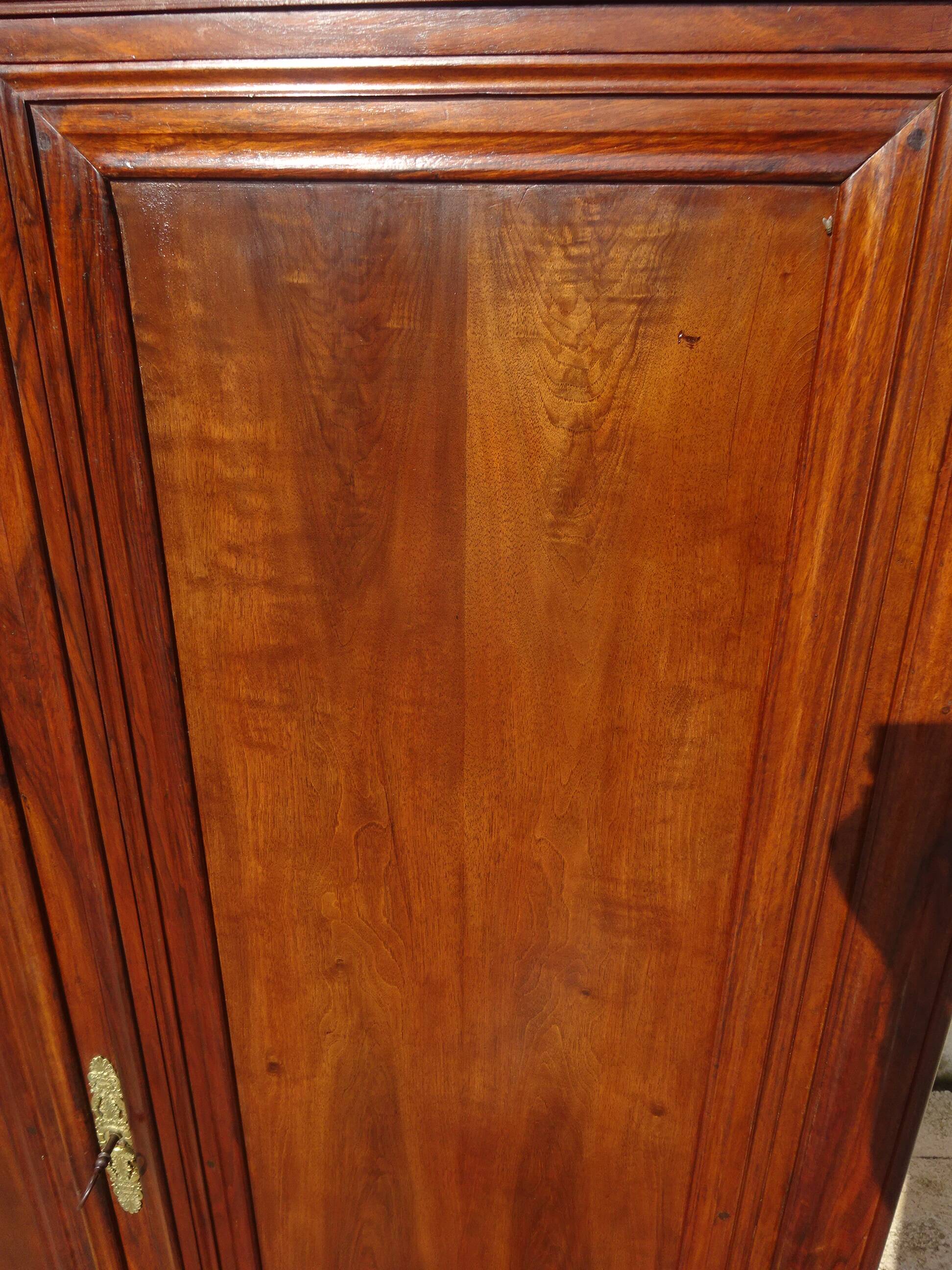 Very large Louis Philippe walnut wardrobe