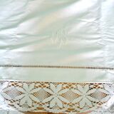 Vintage sheets in embroidered cotton and lace LS 170x280 *F1*