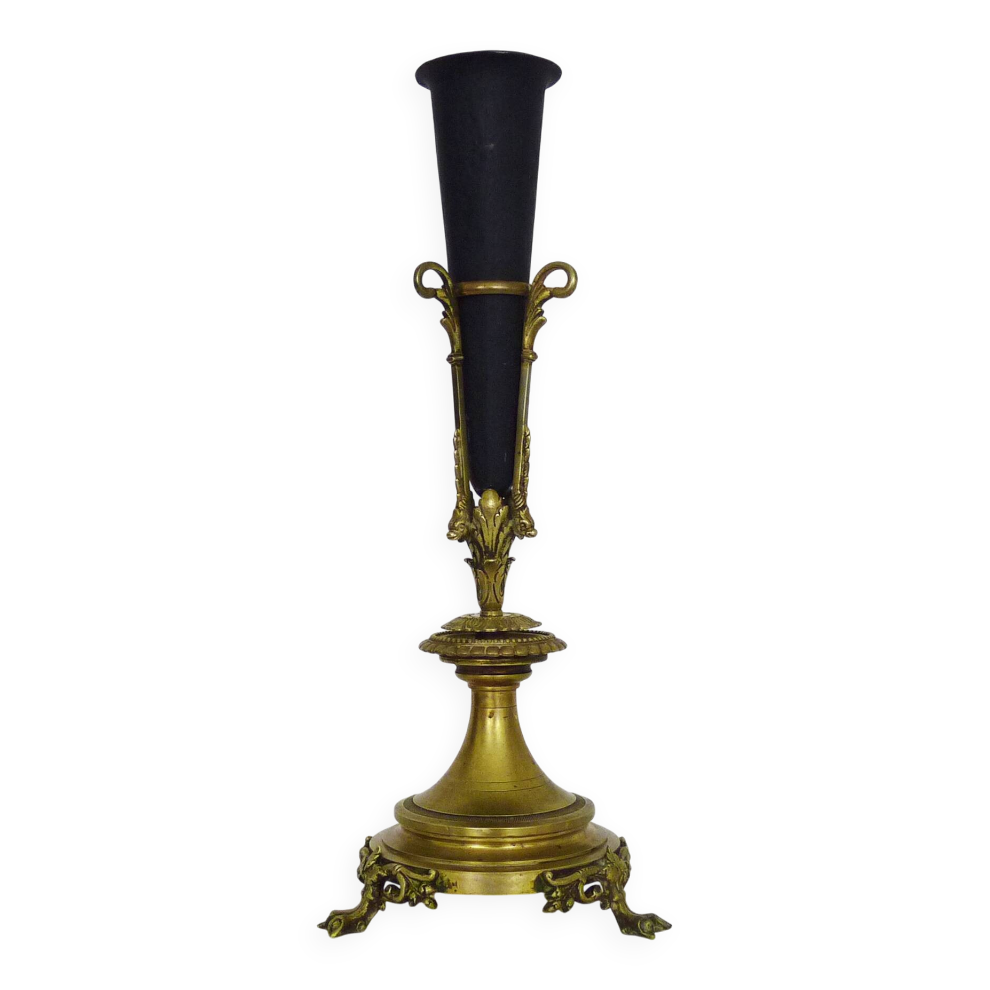 Cornet vase bronze and metal. Napoleon III 19th century.