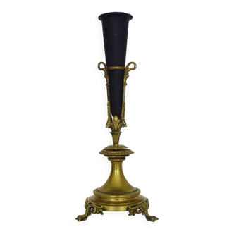 Cornet vase bronze and metal. Napoleon III 19th century.