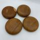 Lot de 4 bols en teck teak style scandinave
