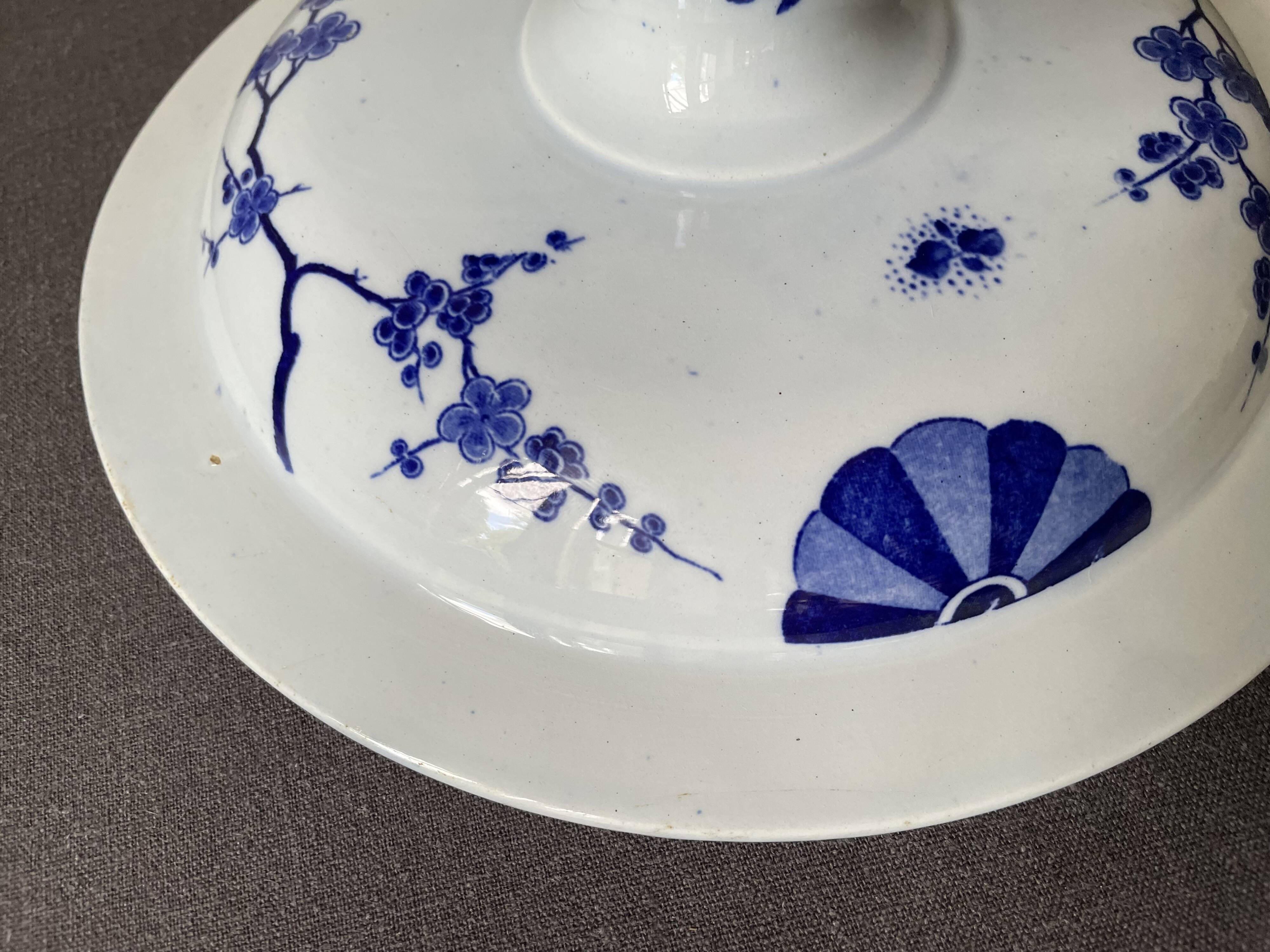 Earthenware compotier Creil & Montereau Japanese service 19th century