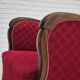 1950s, Danish design, armchair, original condition, red cotton-wool fabric.