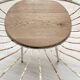 Basket armchair in metal and wood.