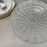 Glass flushmount wall light  peill and putzler lights attrib., germany, 1970s