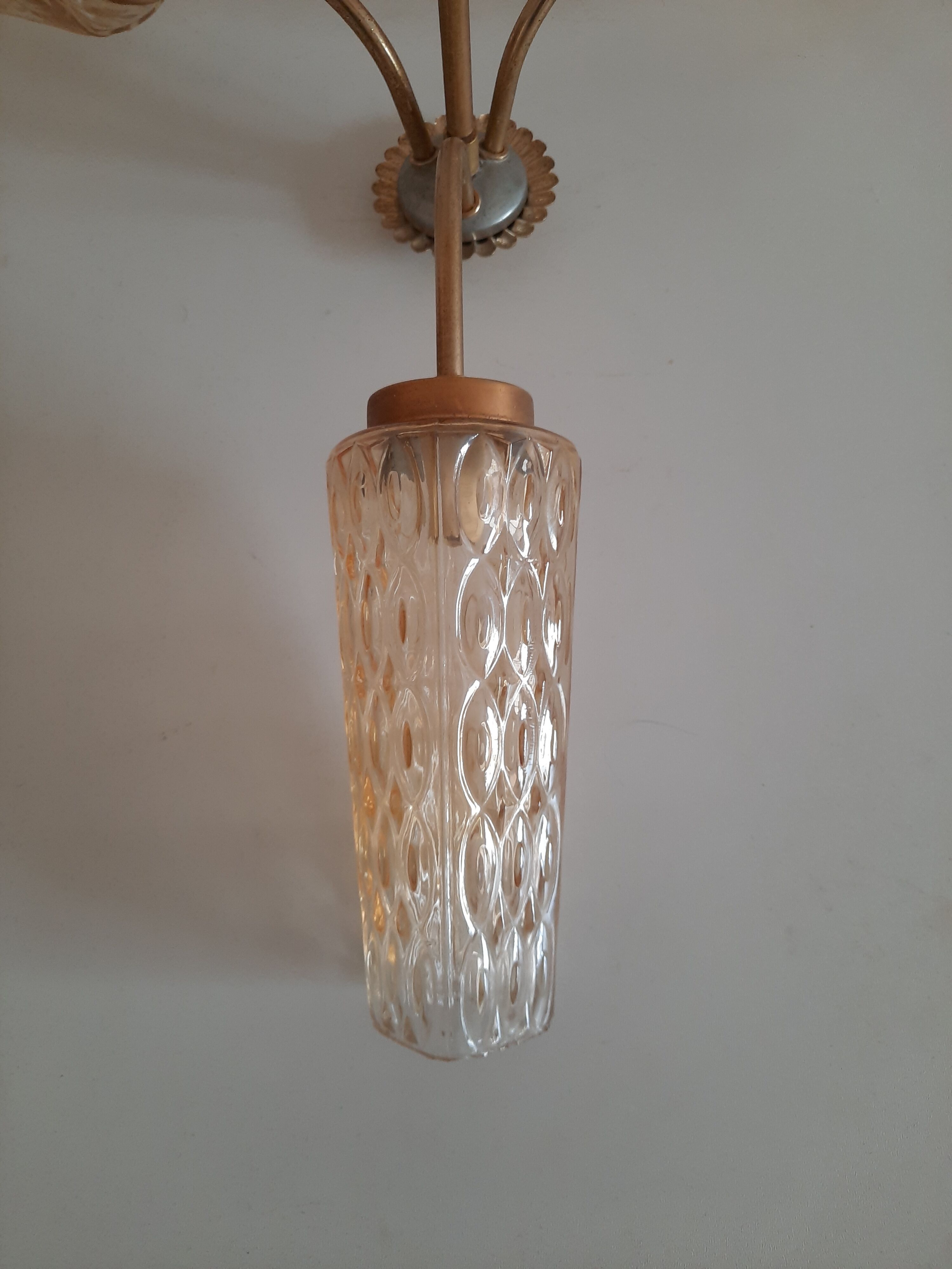 Lustre vintage à 3 feux années 60-70