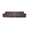 1980s leather modular five seater sofa