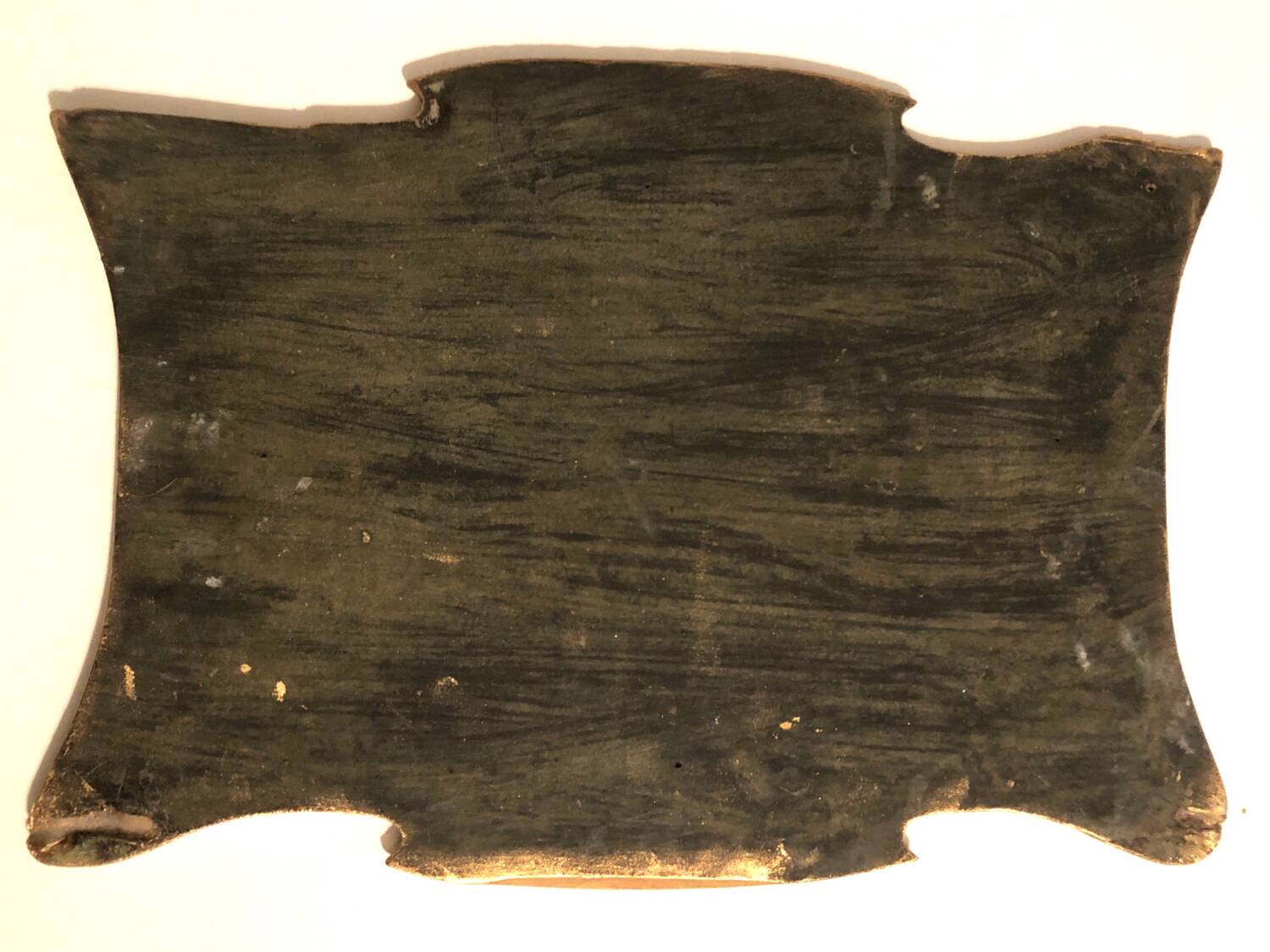 Old Decorative Golden Wood Plate