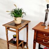 Bamboo side table late 19th century Perret and Vibert style