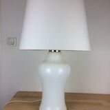 Opaline table lamp 70s space age foot baluster