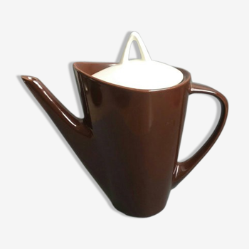 50's chocolate brown teapot