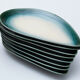 8 assiettes creuses en forme de moules celadon