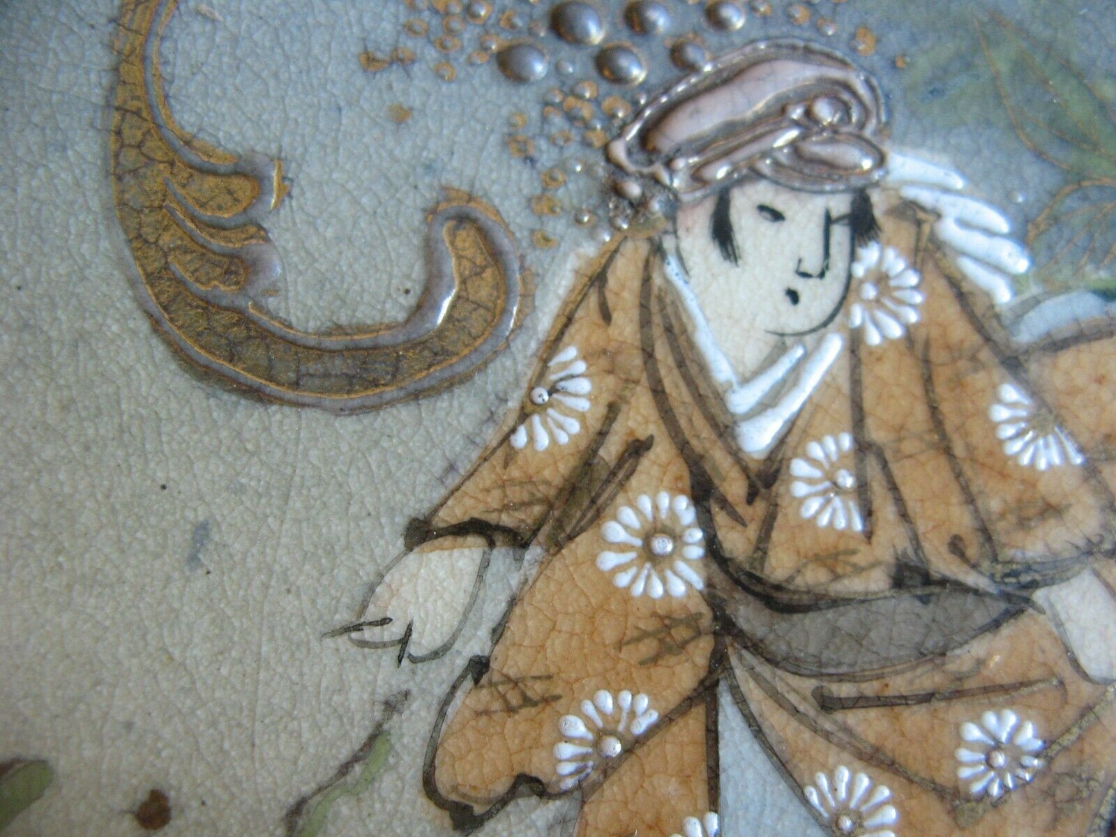 Pair of dishes in Satsuma Kyoto Kinkozan faience late nineteenth