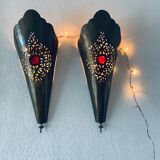 Pair of oriental wall lanterns