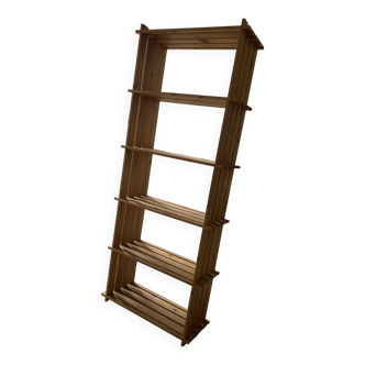 Vintage pine bookcase shelf