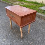 Scandinavian wooden bedside table