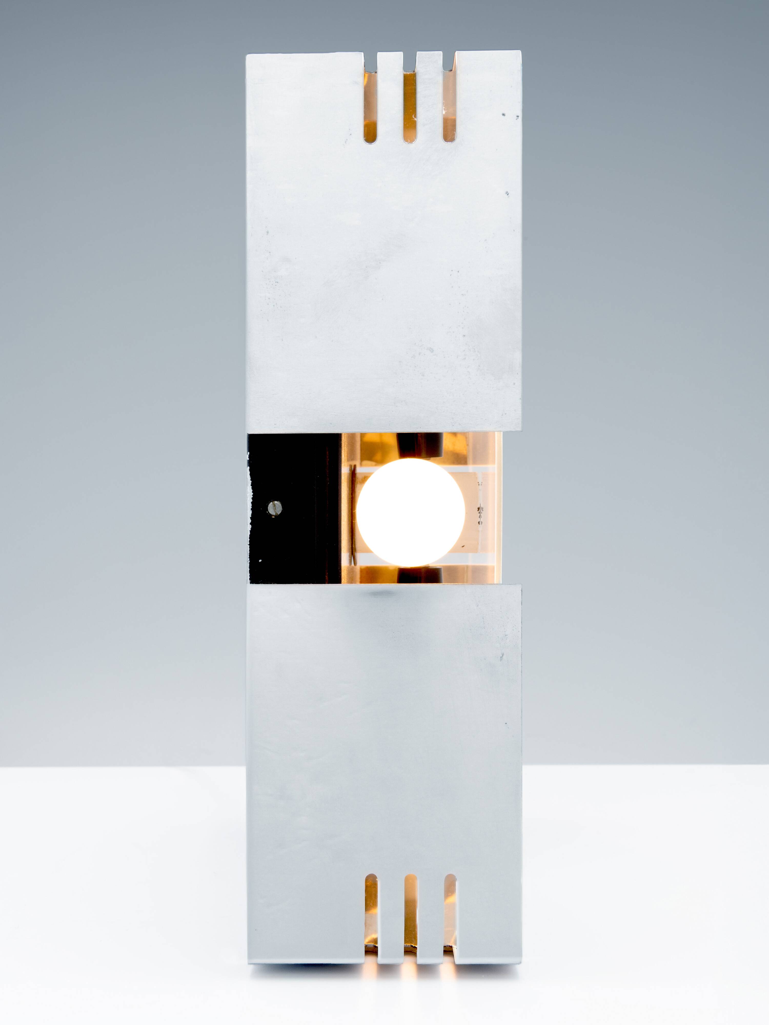 Chrome wall / ceiling lamp - italy - space age