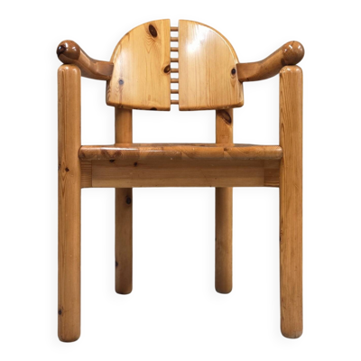 Fauteuil Rainer Daumiller en pin massif – Design danois années 70