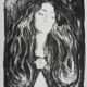 Edvard Munch : Broche, Eva Mudocci, lithographie signée