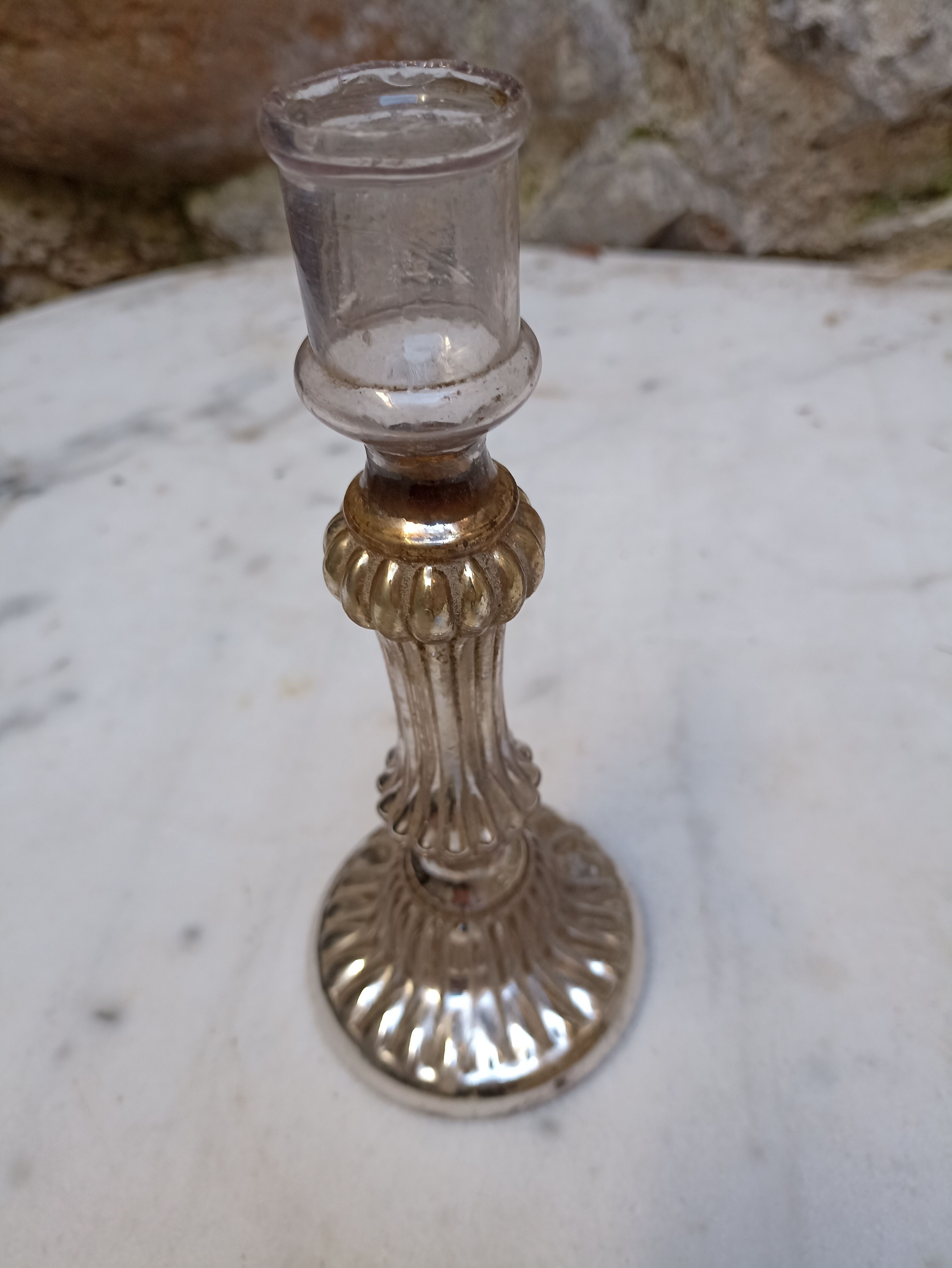 Mercurized candle holder