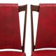 Paire de chaises Art Déco rouges, 1950