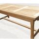 Natural wood farmhouse table