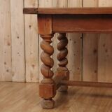 Large farm table with twisted legs