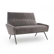 Two-seater velvet sofa by Felice Rossi, 1950s.