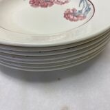 Set of 6 plates Saint Amand Digoin Antibes hollow